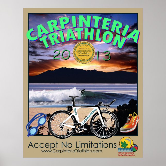 Poster du triathlon Carpinteria 2013 (Devant)