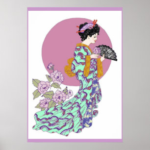 Poster du ventilateur Purple Peony