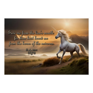 Poster du verset animal - Psaume 22:21