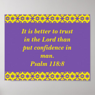 Poster du verset de la Bible de Psaume