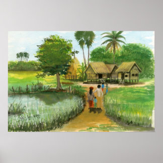 Poster du Village cambodgien 2 par Vannak Anan Pru