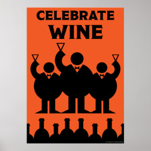 Poster du vin mousseux Prosecco italien