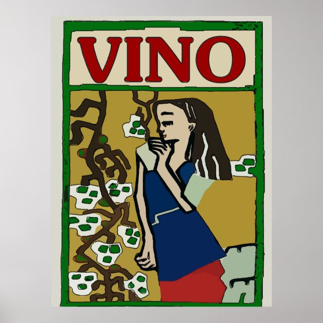 Poster du vin vintage (Devant)