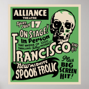 Poster du Vintage Francisco Spook Show 1941