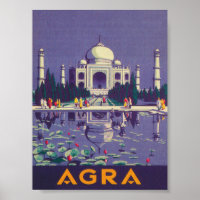 Poster du Vintage voyage Agra India