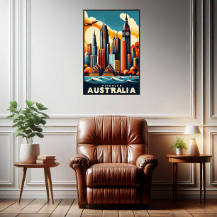 Poster du Vintage voyage australien