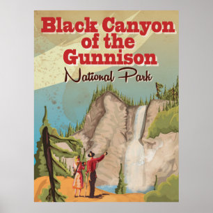 Poster du Vintage voyage Black Canyon of the Gunni