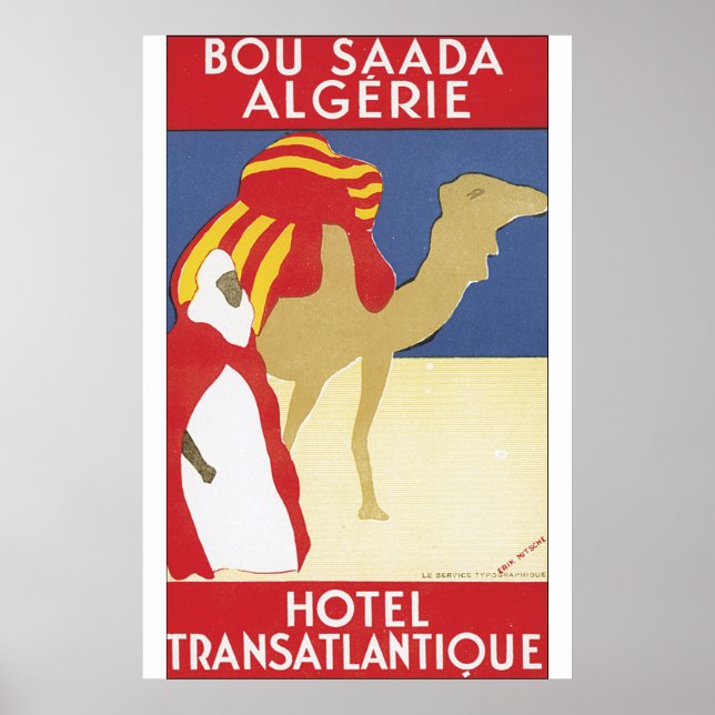 Poster du Vintage voyage de Bou Saada Algerie (Devant)