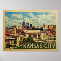 Poster du Vintage voyage de Kansas City