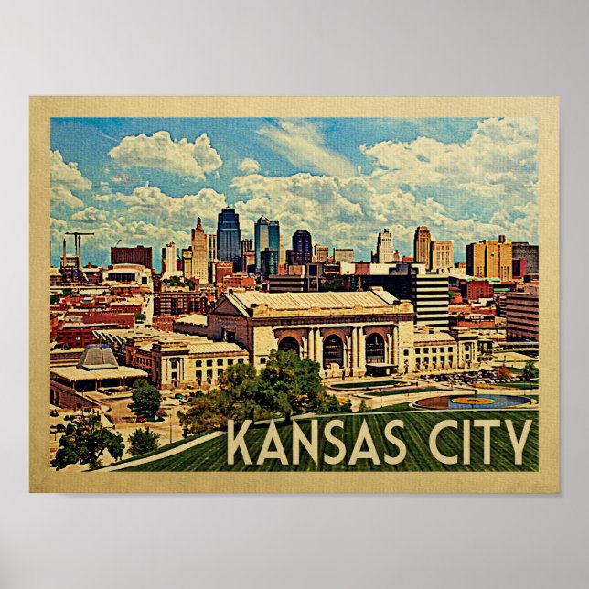 Poster du Vintage voyage de Kansas City (Devant)