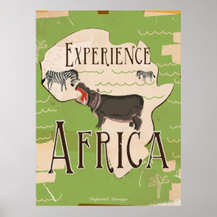 Poster du Vintage voyage de l'Afrique
