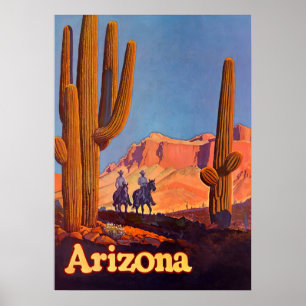 Poster du Vintage voyage de l'Arizona