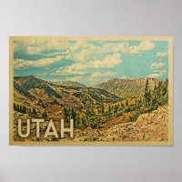 Poster du Vintage voyage de l'Utah