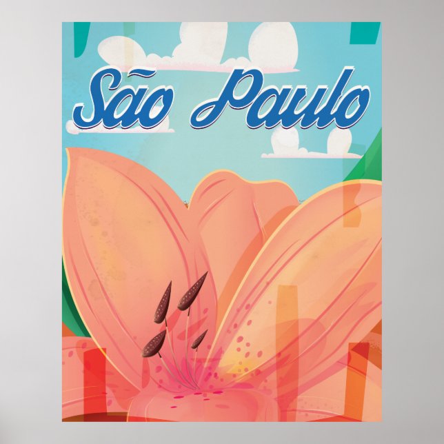 Poster du Vintage voyage de São Paulo (Devant)