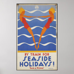 Poster du Vintage voyage de train et imprimés rétr