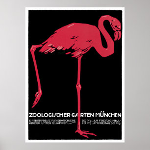 Poster du Vintage voyage du Jardin Zoologique de M