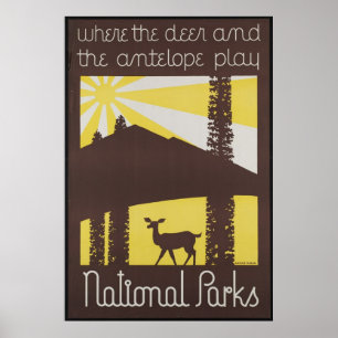 Poster du Vintage voyage du parc national Annonce