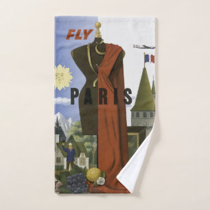 Poster du Vintage voyage Fly Paris France