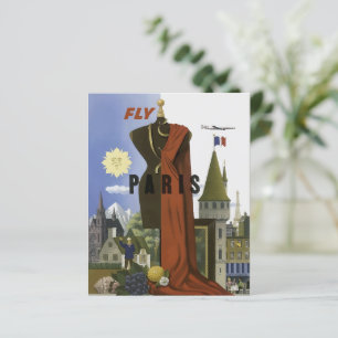Poster du Vintage voyage Fly Paris France