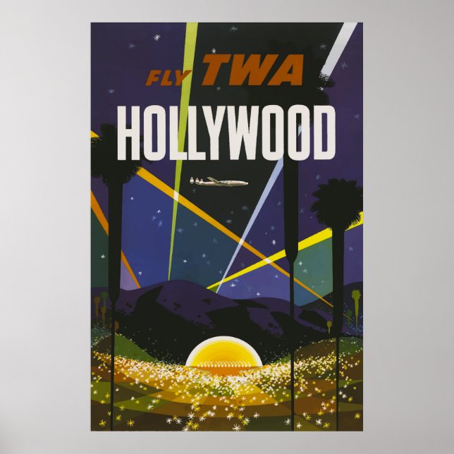 Poster du Vintage voyage Hollywood Lights (Devant)