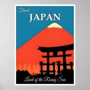 Poster du Vintage voyage japonais