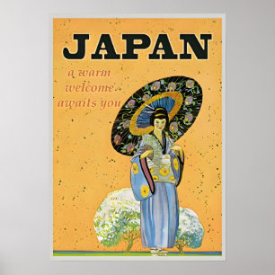Poster du Vintage voyage japonais