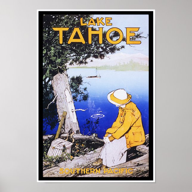 Poster du Vintage voyage Lady by Tranquil Lake Tah (Devant)