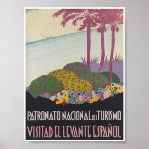 Poster du Vintage voyage Levante Espagne