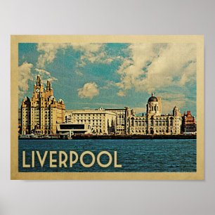 Poster du Vintage voyage Liverpool
