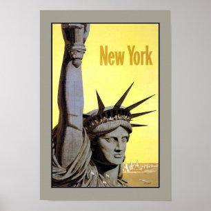 Poster du Vintage voyage New York Liberty Statue