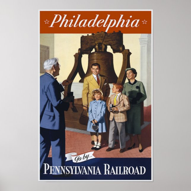 Poster du Vintage voyage Philadelphie (Devant)