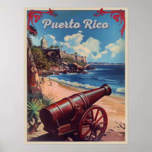 Poster du Vintage voyage Porto Rico
