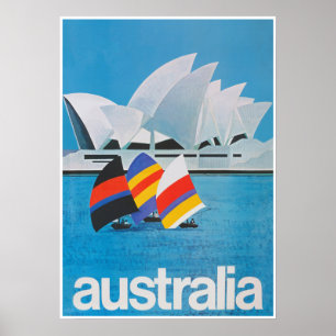 Poster du Vintage voyage rétro Australie