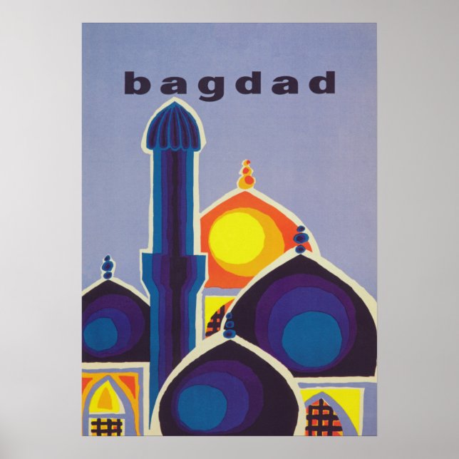 Poster du Vintage voyage rétro de Bagdad (Devant)