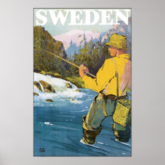 Poster du Vintage voyage suédois