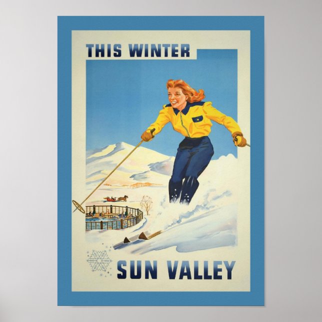 Poster du Vintage voyage Sun Valley Idaho (Devant)