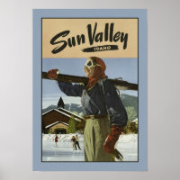 Poster du Vintage voyage Sun Valley Idaho