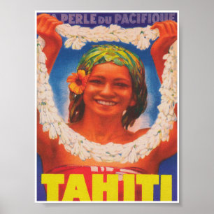 Poster du Vintage voyage Tahiti