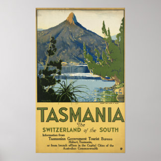 Poster du Vintage voyage Tasmanie Australie