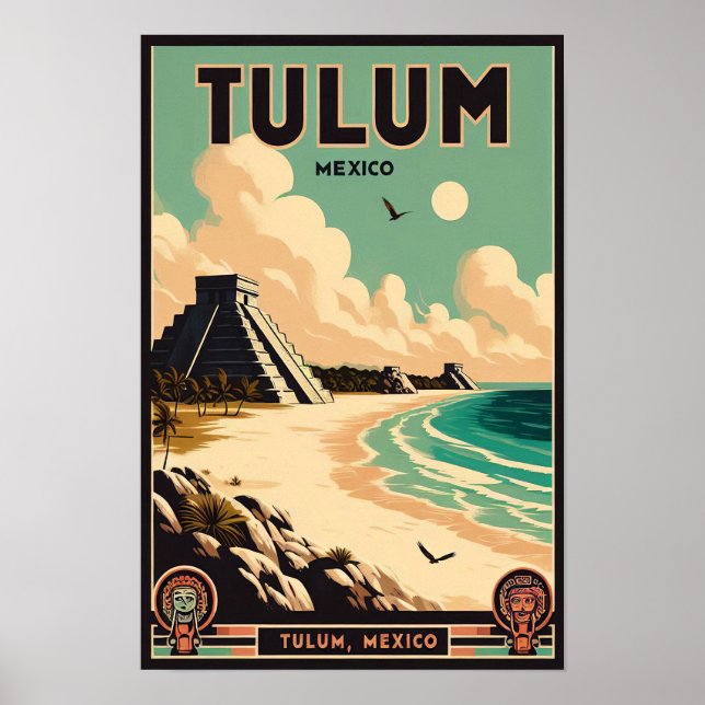 Poster du Vintage voyage Tulum Mexico (Devant)
