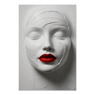 Poster du visage abstrait