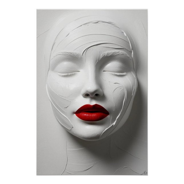 Poster du visage abstrait (Devant)