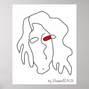 Poster du visage cool !