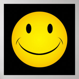 Poster du visage jaune d'or