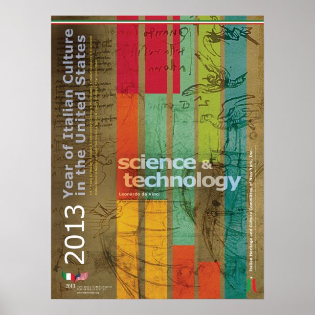 Poster du vol d'oiseaux Leonardo da Vinci Codex (Devant)