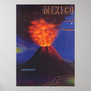 Poster du volcan mexicain