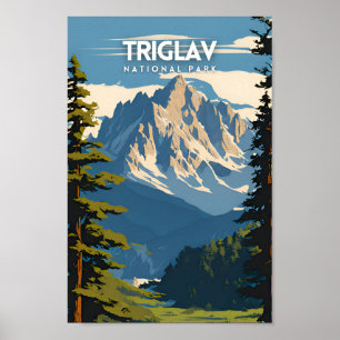 Poster du voyageur du parc national Triglav