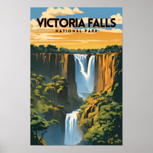 Poster du voyageur du parc national Victoria Falls