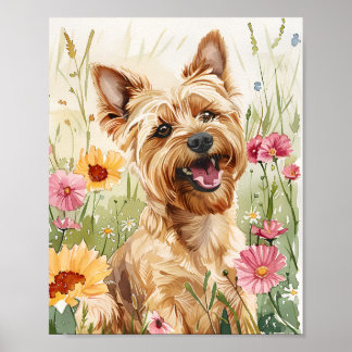 Poster du Yorkshire Terrier - Mignonne Dog Wall Ar