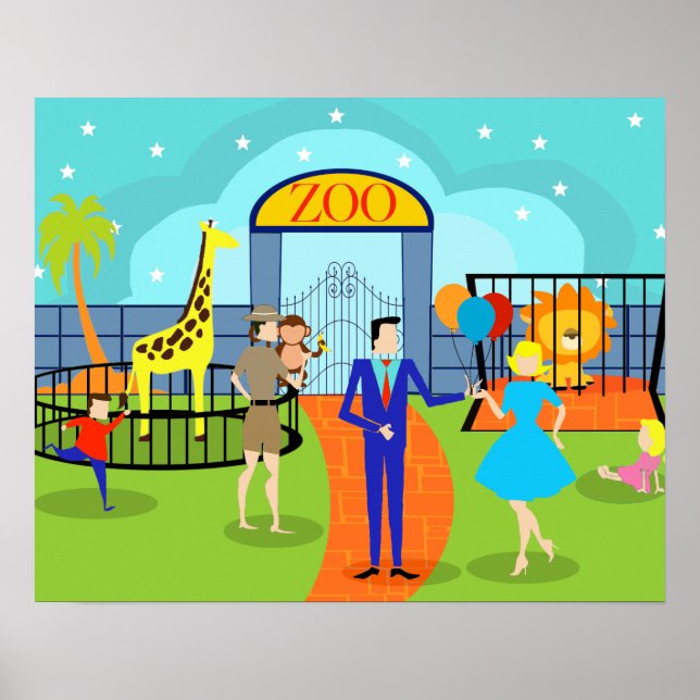 Poster du zoo vintage (Devant)